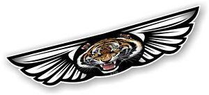 Bengal Tiger Logo - Winged Wing Emblem & Bengal Tiger Flag for Motorcycle Helmet Vinyl ...