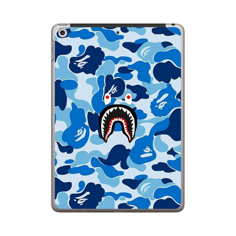 Blue BAPE Camo Logo - Bape Shark Blue Camo iPad 9.7 (2018) Case | CaseFormula