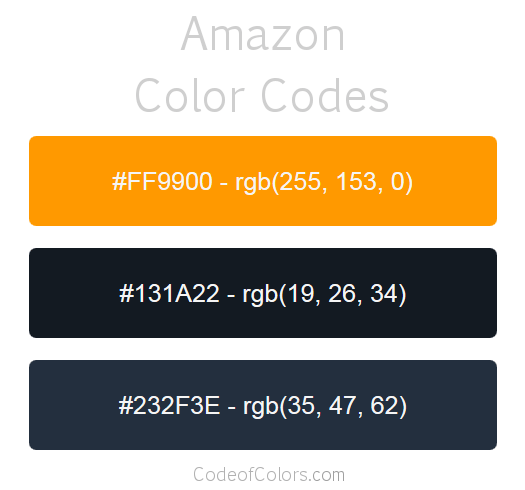 Orange Hex Logo - Amazon Colors - Hex and RGB Color Codes