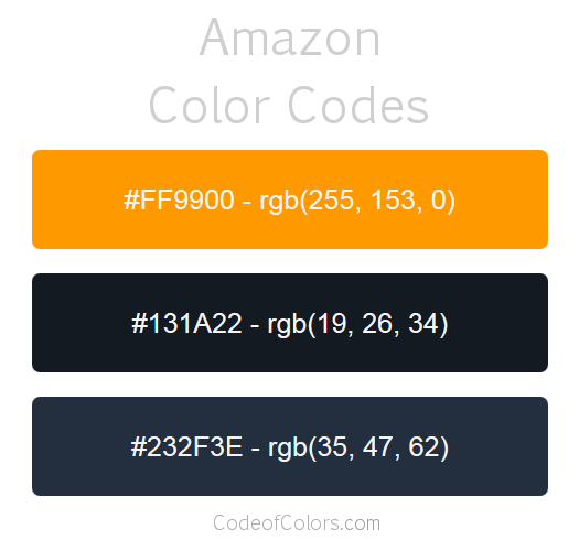 Orange Hex Logo - Amazon Colors and RGB Color Codes