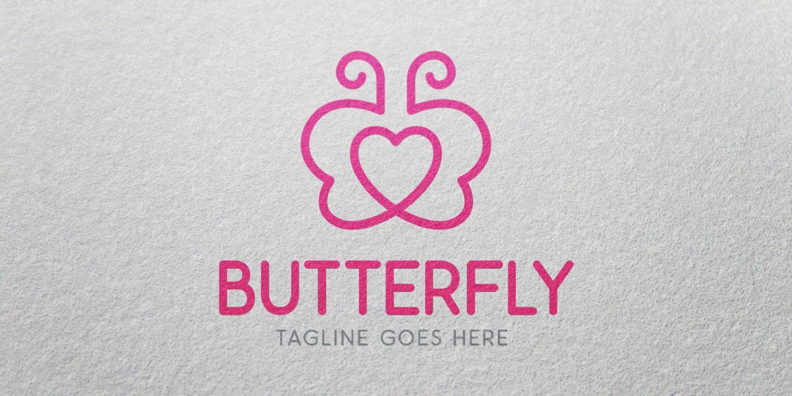 Butterfly Heart Logo - Butterfly Heart - Logo Template | Codester