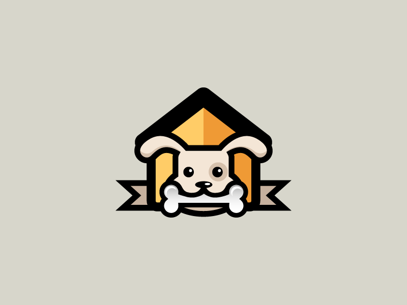 Bone Dog Logo - Dog House Bone Logo by bevouliin | Dribbble | Dribbble