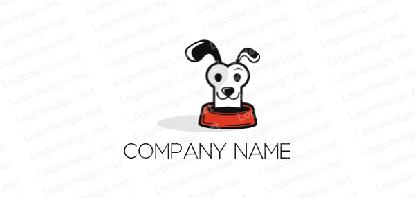 Bone Dog Logo - bone with dog face. Logo Template by LogoDesign.net