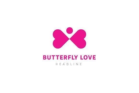 Butterfly Heart Logo - Butterfly love logo. ~ Logo Templates ~ Creative Market