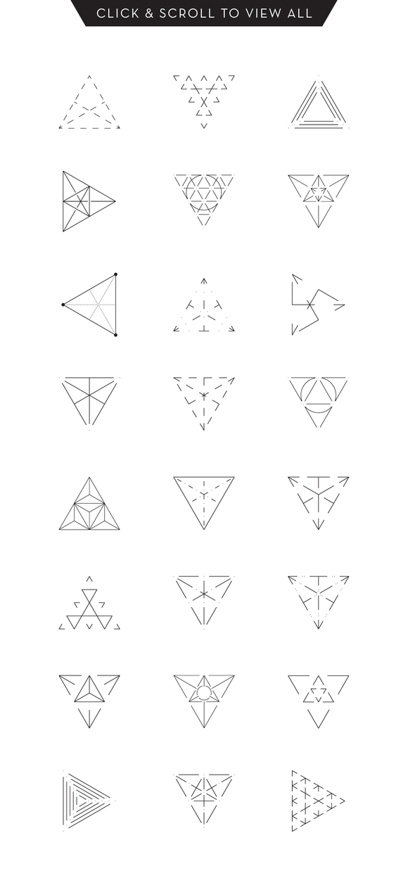 Symbols Triangle Logo - Geometry: 24 Triangles. symbols lettering