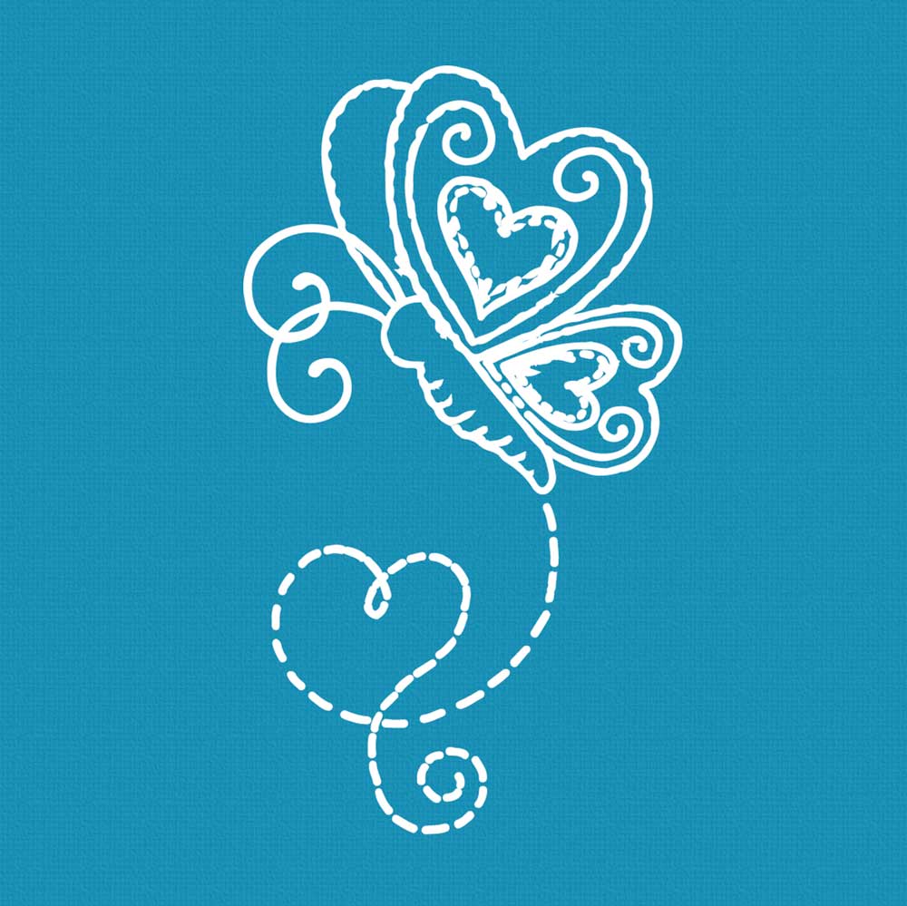 Butterfly Heart Logo - Butterfly Heart – Mini Mesh Stencil – Crystal Candy
