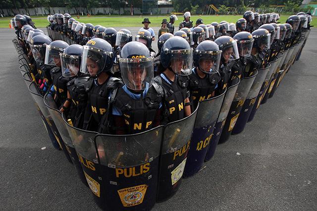 PNP Shield Logo - Police arrest 6 during SONA protests | News | GMA News Online