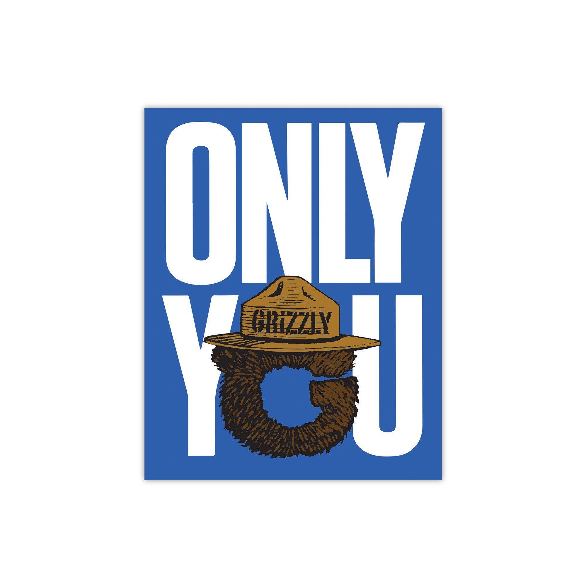 Grizzly Griptape Logo - Only You Sticker - Grizzly Griptape