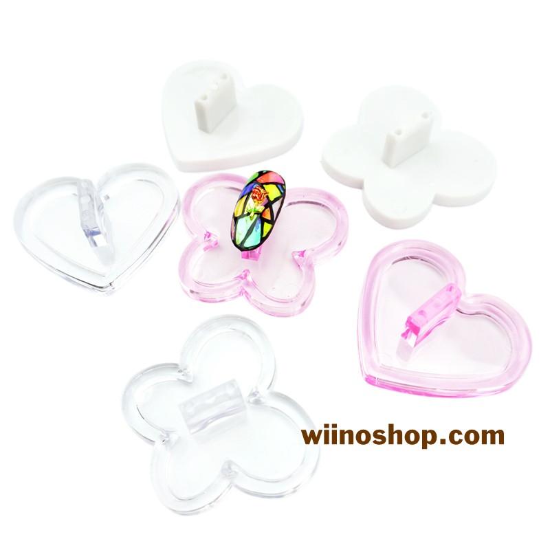 Butterfly Heart Logo - Butterfly Heart Nail Tips Display Practice Stand pc