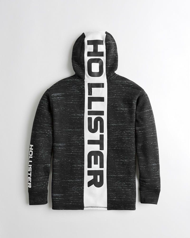 print logo graphic hoodie