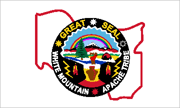 Blue Circle with White Mountain Logo - White Mountain Apache - Arizona (U.S.)