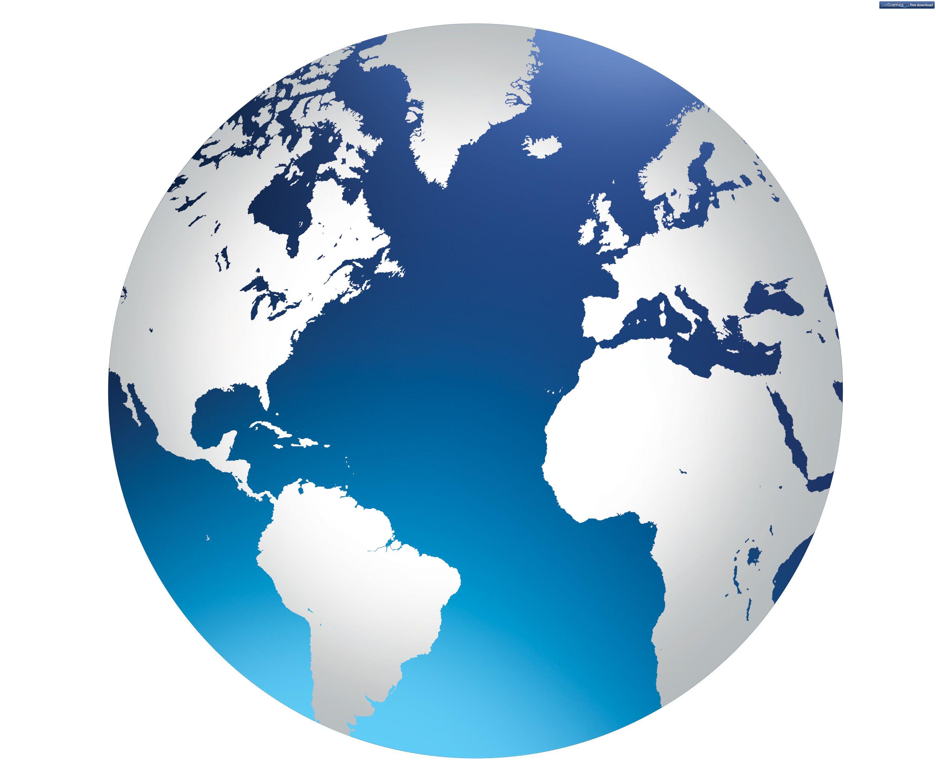 Blue World Globe Logo - World globe background | PSDGraphics