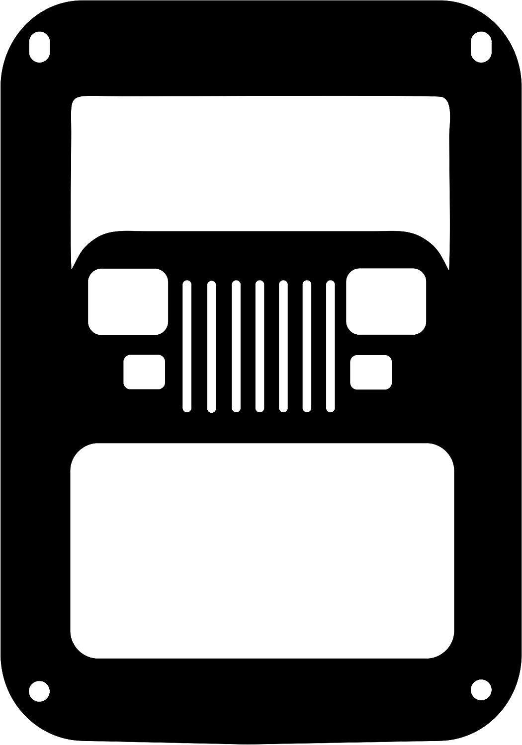 YJ Jeep Grill Logo - JeepTails Jeep Grill with Square YJ Lights JK