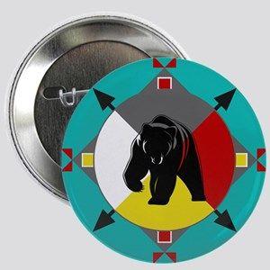 Blue Circle with White Mountain Logo - White Mountain Apache Indians Buttons - CafePress