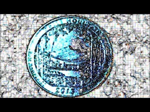 Blue Circle with White Mountain Logo - 2013 White Mountain National Forest QUARTER found COIN ROLL HUNTING ...