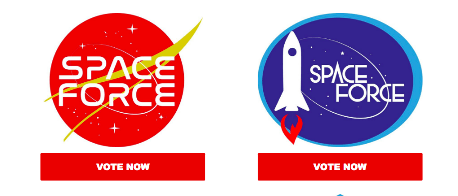 Com Force Logo - Space Force is in the market for a logo and President Trump is ...
