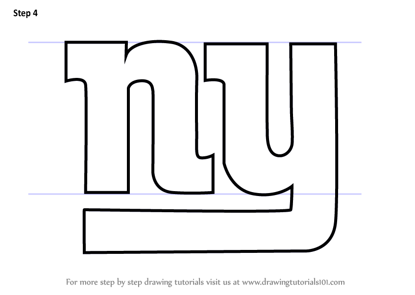 NYG Logo - Learn How to Draw New York Giants Logo (NFL) Step by Step : Drawing ...