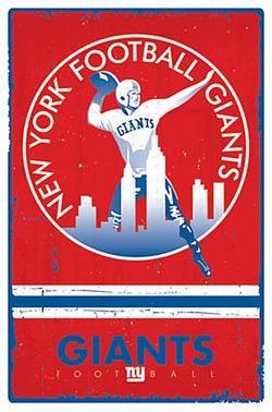 NFL Giants Logo - Giants Logo Theme Art Items – Sports Poster Warehouse