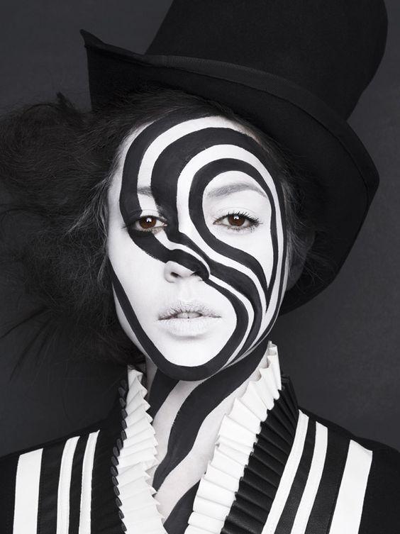 Makeup Black and White Logo - Image result for surrealism face paint. Face paint. Make up, White