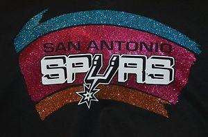 Old Vintage Logo - San Antonio Spurs Glitter T Shirt Old Vintage Logo