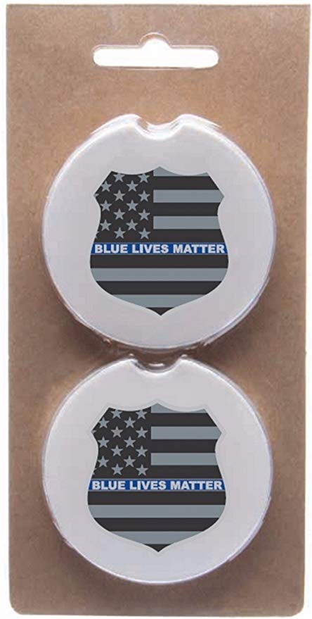 Blue Shield Car Logo - Amazon.com. Blue Lives Matter Thin Blue Shield Absorbent Stone Car