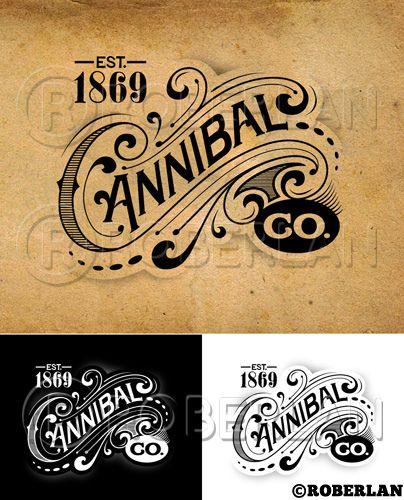 Old Vintage Logo - Cannibal Co Vintage Logo | Illustrator | Roberlan Borges | Flickr