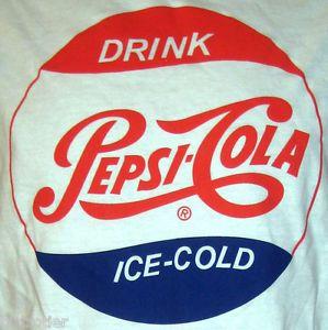 Old Vintage Logo - T.Shirt PEPSI Old Vintage Logo XL L man or M. for girl | eBay