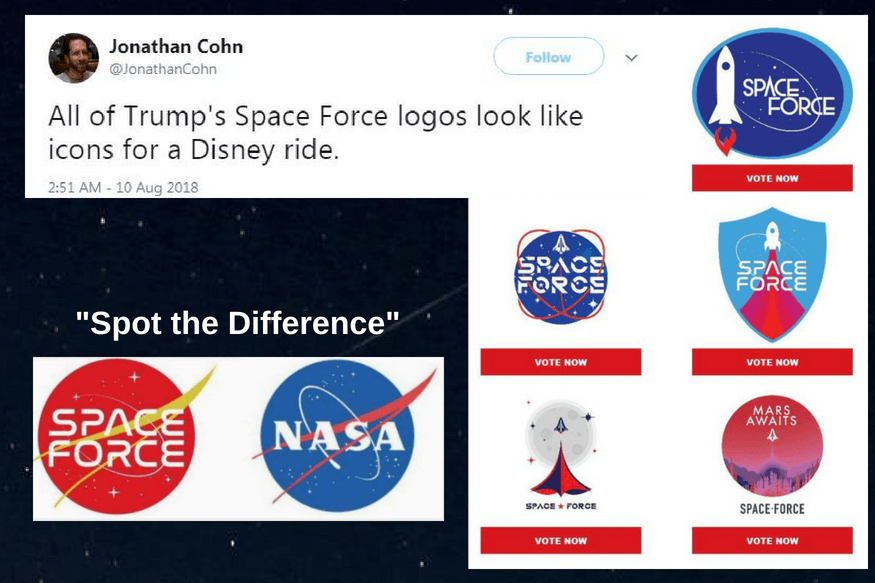 Space Force Logo - Is That From Toy Story?' Twitter Has Ideas for Trump and His 'Space ...