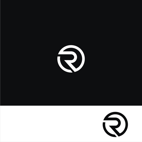 Black White R Logo - 