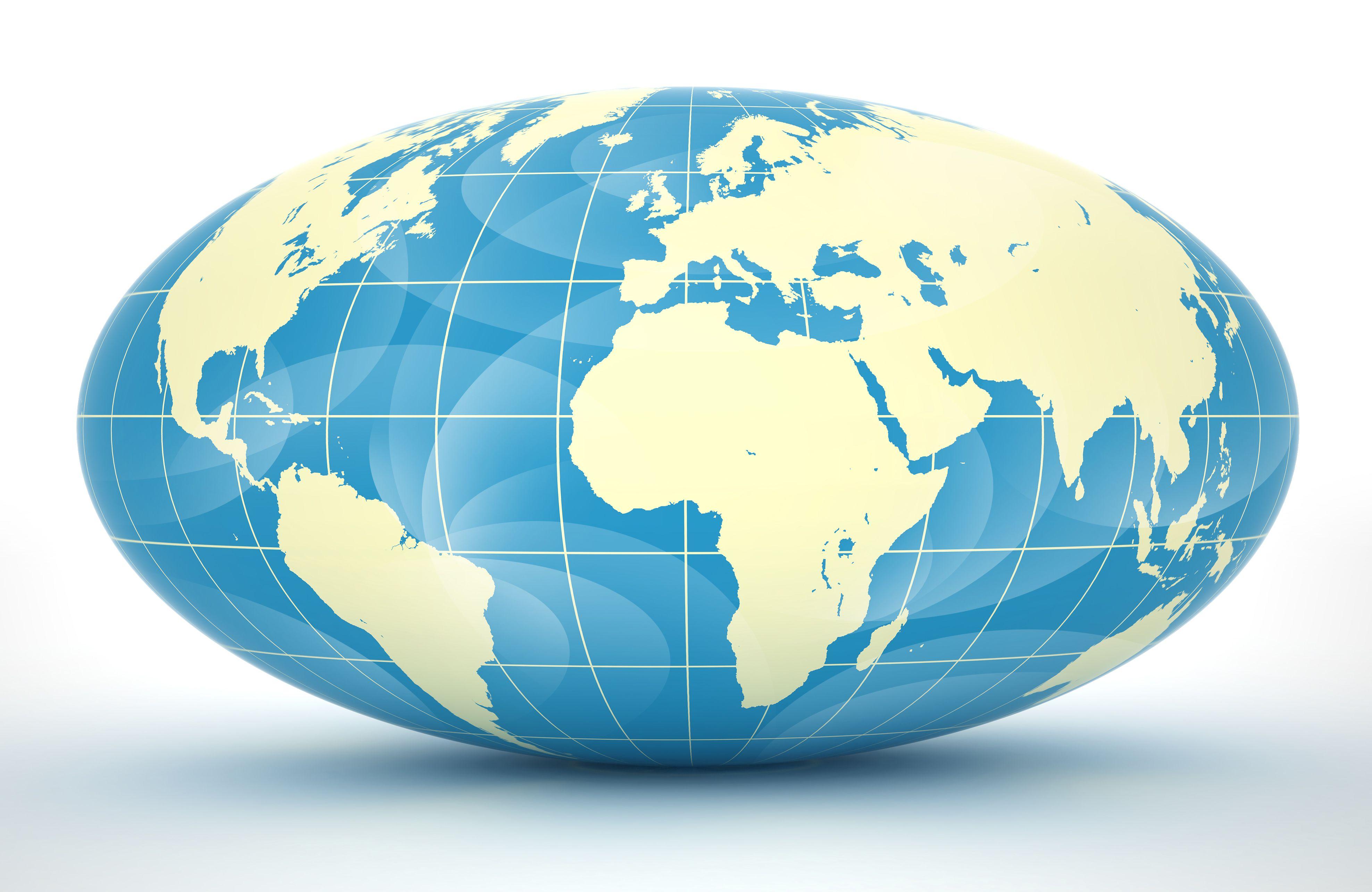 Blue World Globe Logo - Free World Globe, Download Free