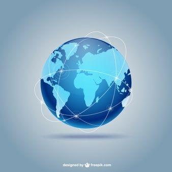 Blue World Globe Logo - Globe Vectors, Photo and PSD files