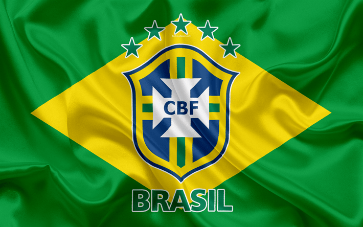 Brazil Logo - Download wallpapers Brazil national football team, logo, emblem ...
