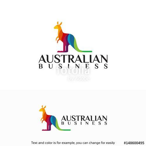 Australian Business Logo - Australian Business Logo, colorful kangaroo logo designs template