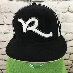 Black White R Logo - R Rocawear Mens One Sz Hat Black White Logo Fitted Baseball Cap | eBay