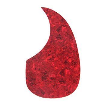Red Comma Logo - Amazon.com: BQLZR New Acoustic Guitar Pickguard Self Adhesive Red ...