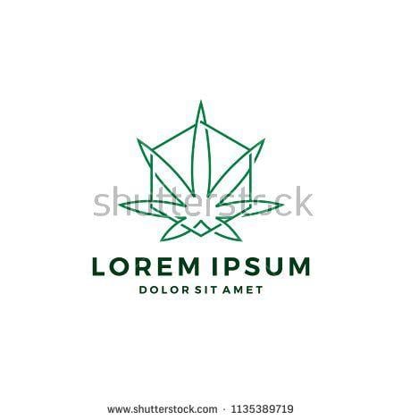 Leaf Box Logo - cannabis hemp marijuana leaf geometric logo outline line art #box ...