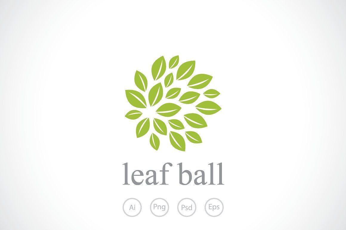 Leaf Box Logo - Leaf Ball Logo Template ~ Logo Templates ~ Creative Market