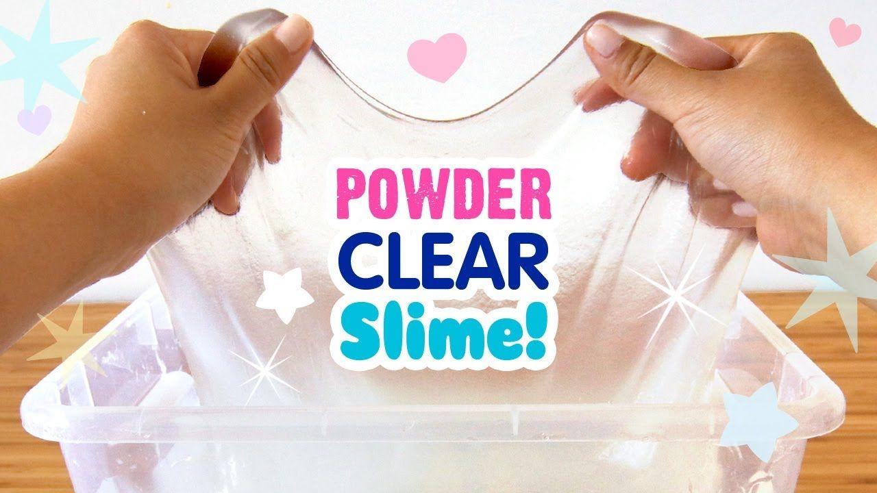 Clear Slime Logo - DIY CRYSTAL CLEAR Powder Slime!!! QUICK METHOD, NO BORAX!! DIY Giant
