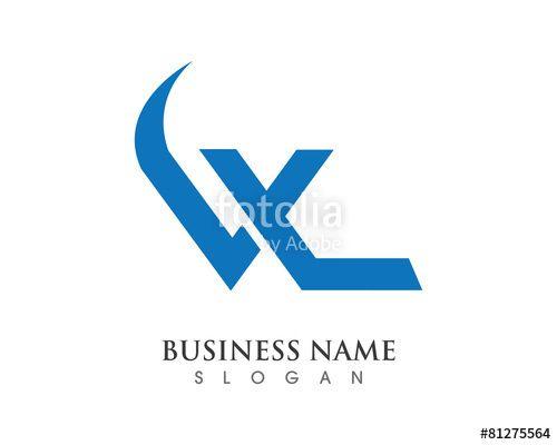 Vl Initial Letter Logo Ornament Heart Stock Vector (Royalty Free