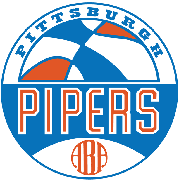 ABA Basketball Logo - Pittsburgh Pipers Primary Logo - American Basketball Association ...