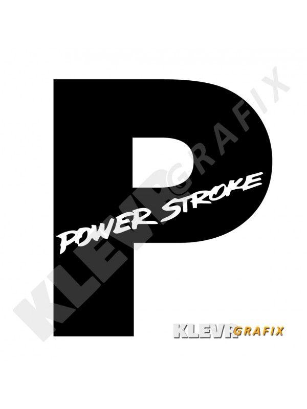 Camo Powerstroke Logo - Power Stroke Powerstroke P Logo Windshield Vinyl Decal