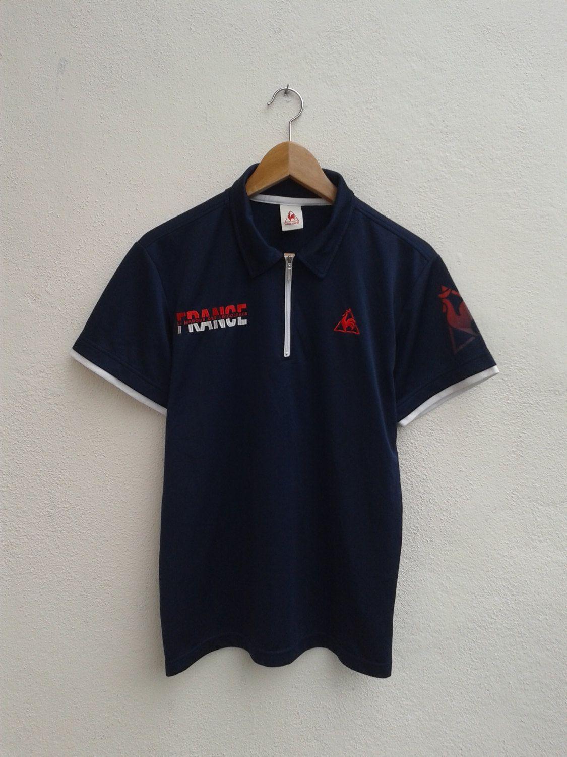 Rooster in Triangle Logo - Vintage 90s Le Coq Sportif Embroidered France Polos Zip Rooster ...