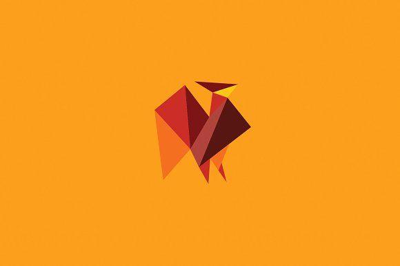Rooster in Triangle Logo - Rooster Geometric Logo ~ Logo Templates ~ Creative Market