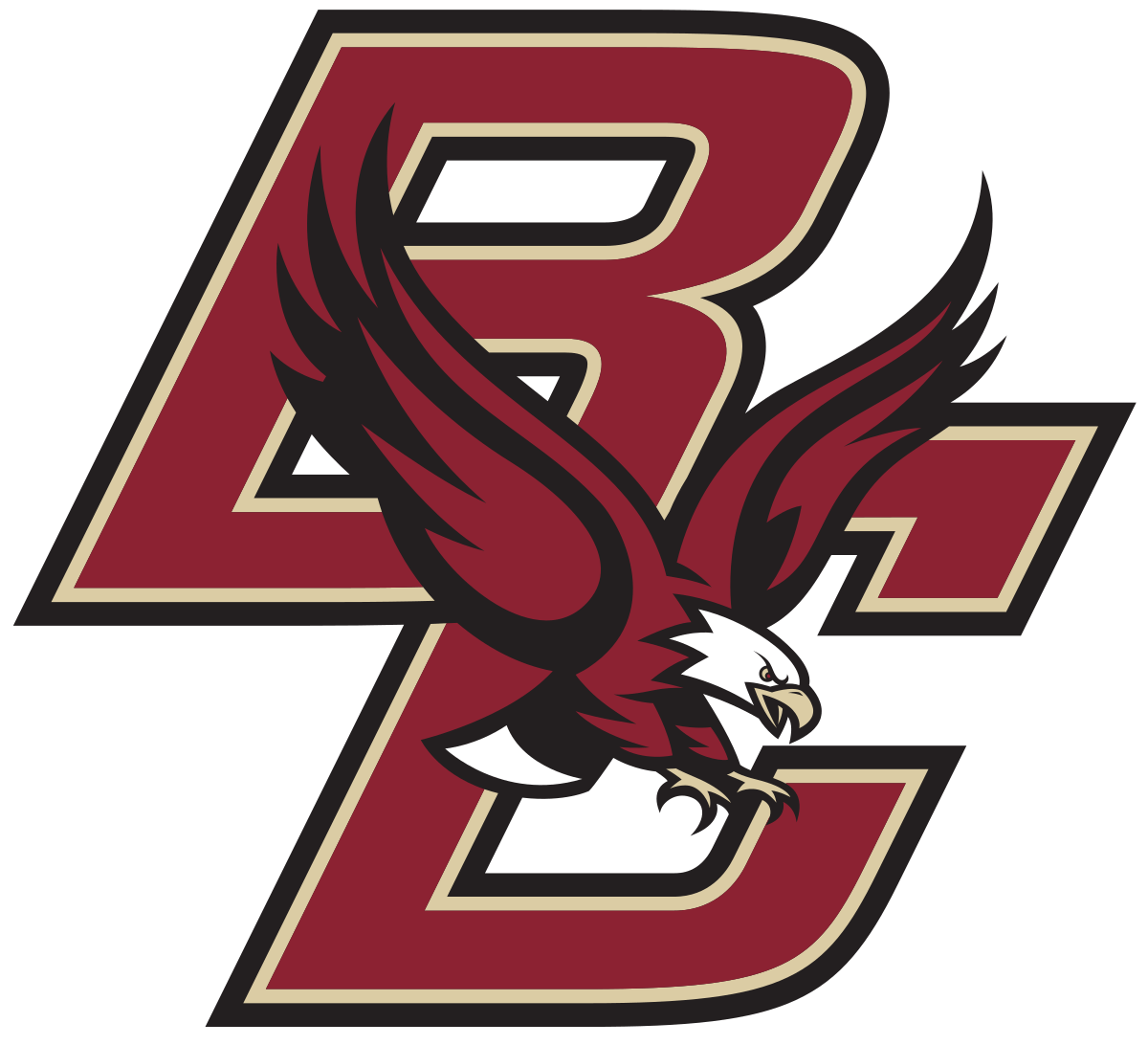 Black and Red Eagles Logo - Boston College Eagles