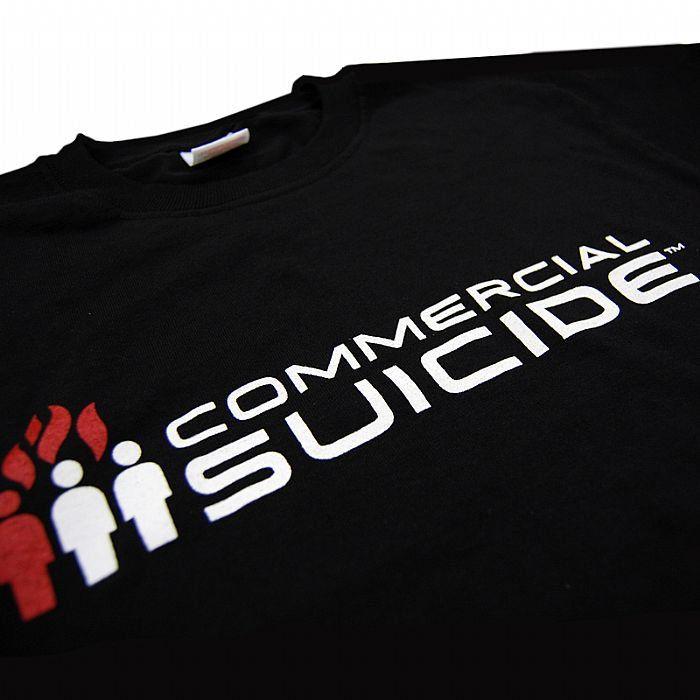 Classic Clothing Logo - Classic Logo T Shirt (with badge & sticker). Commercial Suicide Records