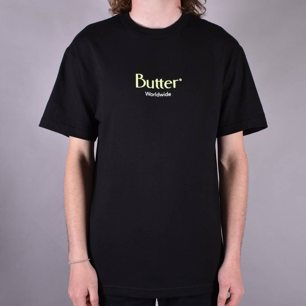 Classic Clothing Logo - Butter Goods Classic Logo Skate T-Shirt - Black - SKATE CLOTHING ...