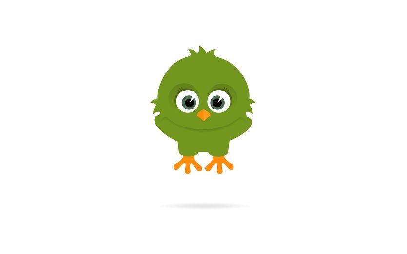 Green Bird Logo - The little green bird