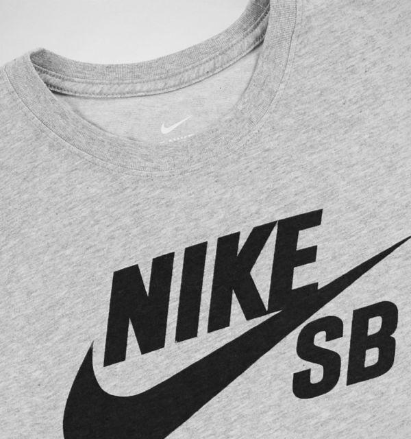 Nike Skateboarding Logo - Nike SB Logo Dri Fit Skateboarding T Shirt Grey Black Mens Sz Large