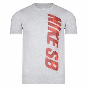 Nike Skateboarding Logo - New Boys Junior Kids Nike SB Logo T-Shirt Top - Grey White Black ...