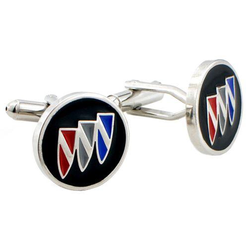 Black and Silver Car Logo - Black Blue Red Buick Logo Cufflinks Automotive Car Silver Cuff-links ...